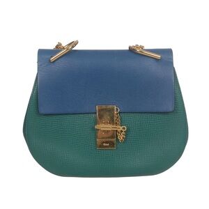 ♥️Chloe Drew Blue Green Leather Shoulder Bag♥️
